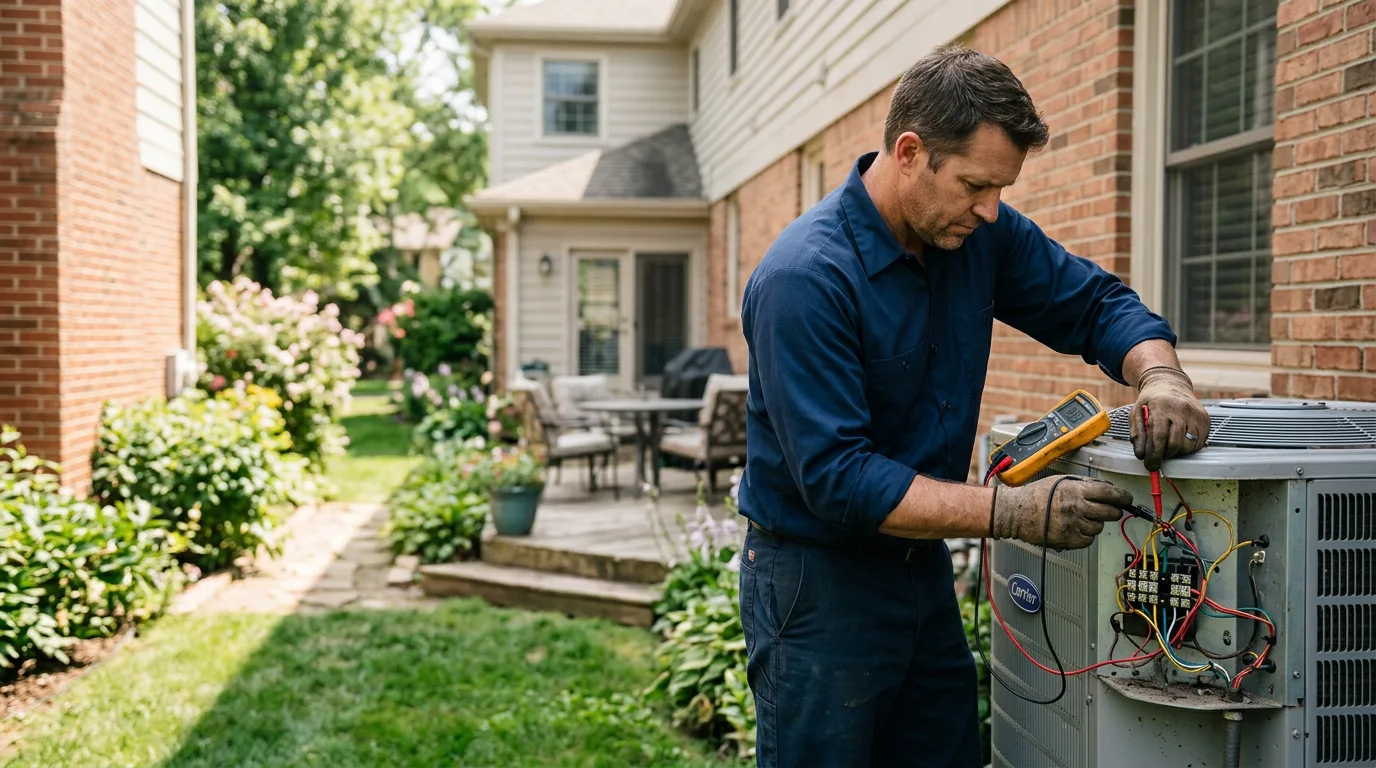 HVAC technician working near Hominy, OK